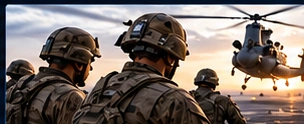 Defense personnel in operational setting